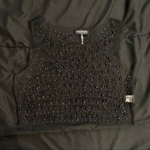 Studded Mesh Crop top